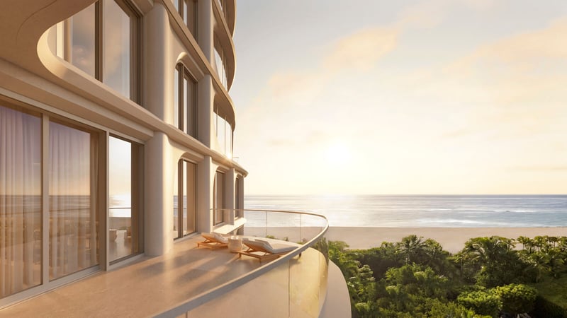 Private terrace with ocean views